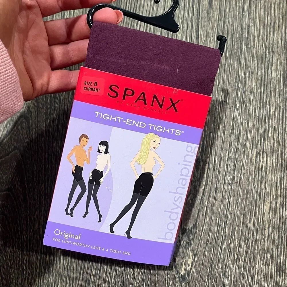 NWT Spanx Shaping Body Tight-End Tights Medium Compression Currant Size B